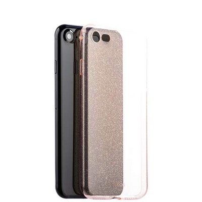 Чехол-накладка силикон Deppa Chic Case с блестками D-85299 для iPhone 8/ 7 (4.7) 0.8мм Розовое золото  - фото 6923