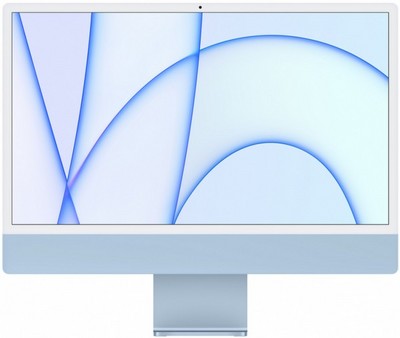 Моноблок Apple iMac 24 2021 M1 8 core, 8ГБ, 256Гб SSD, Blue, Синий (MJV93RU/A) - фото 16519