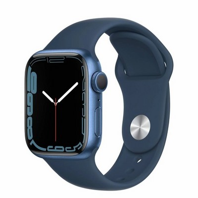 Умные часы Apple Watch Series 7 GPS 45mm Aluminum Case with Sport Band Blue pool (Cиний омут) MKN83LL/A - фото 16894
