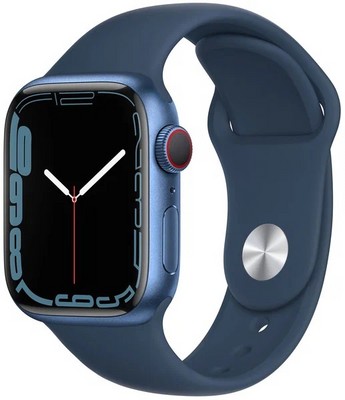 Умные часы Apple Watch Series 7 41 мм Aluminium Case, синий омут - фото 17005