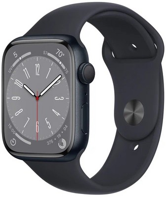 Умные часы Apple Watch Series 8 45 мм Aluminium Case Sport Band, Темная ночь Midnight, MNP13 M/L - фото 17206