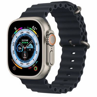 Умные часы Apple Watch Ultra 49 мм Titanium Case, титановый/полуночный Ocean Band - фото 17336
