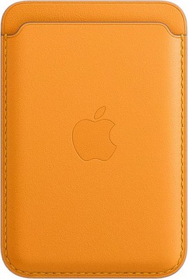 Кардхолдер-бумажник Apple iPhone Leather Wallet MagSafe - Orange MHLP3 - фото 17629