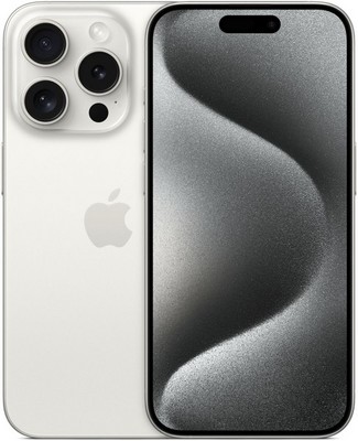 Смартфон Apple iPhone 15 Pro 128 Гб Титановый белый (White Titanium) - фото 20901