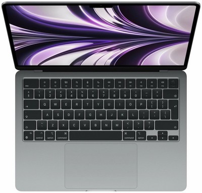 Ноутбук Apple MacBook Air 13 2022 2560x1664, Apple M2, RAM 8 ГБ, SSD 256 ГБ MLXW3, Space gray, английская раскладка - фото 22492