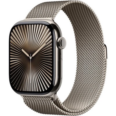 Умные часы Apple Watch Series 10 46 мм Natural Titanium Case with Natural Milanese Loop - фото 22668