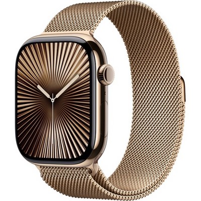 Умные часы Apple Watch Series 10 46 мм Gold Titanium Case with Gold Milanese Loop - фото 22671