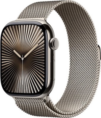 Умные часы Apple Watch Series 10 42 мм Natural Titanium Case with Natural Milanese Loop - фото 22826