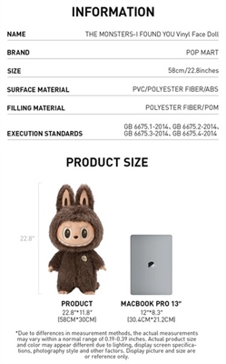 Оригинальный LABUBU ZIMOMO The Monsters, I FOUND YOU Vinyl Face