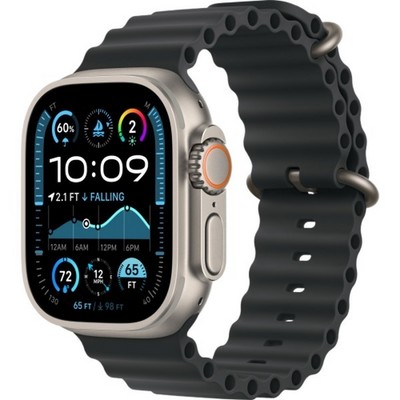 Умные часы Apple Watch Ultra 3 49 мм Natural Titanium Case, Black Ocean Band (Черный) - фото 23480