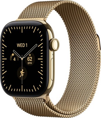 Умные часы Apple Watch Series 12 42 мм Radiant Gold with Radiant Gold Milanese Loop - фото 24498