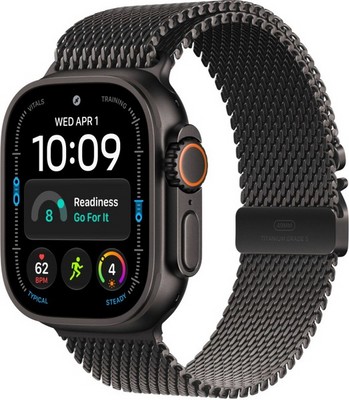 Умные часы Apple Watch Ultra 4 49 мм Black Titanium Case with Black titanium Milanese loop (миланский черный) Medium - фото 24544