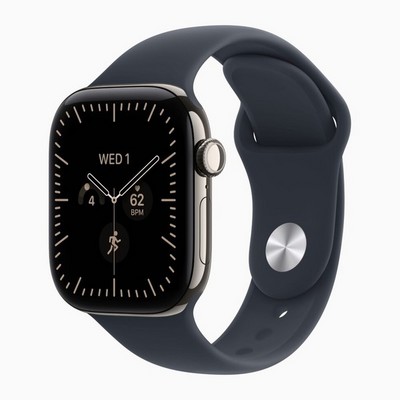 Умные часы Apple Watch Series 12 42 мм Natural Titanium Case GPS, Navy Blue Sport Band (Темно-синий) - фото 24560