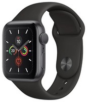 Часы Apple Watch Series 5 GPS 44mm Aluminum Case with Sport Band MWVF2 Серый космос/черный