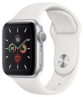 Часы Apple Watch Series 5 GPS 44mm Aluminum Case with Sport Band MWVD2 Серебристый/белый