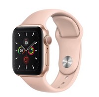 Часы Apple Watch Series 5 GPS 44mm Aluminum Case with Sport Band MWVE2 Золотистый/Розовый песок