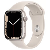 Умные часы Apple Watch Series 7 GPS 45mm Aluminum Case with Sport Band Starlight (Cияющая звезда) MKN63LL/A