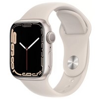 Умные часы Apple Watch Series 7 GPS 41mm Aluminum Case with Sport Band Starlight , сияющая звезда MKMY3LL/A