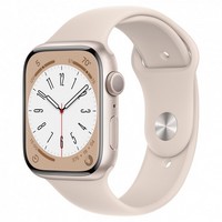 Умные часы Apple Watch Series 8, 45 мм, корпус из алюминия цвета «сияющая звезда», спортивный ремешок цвета «сияющая звезда»