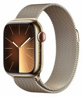 Умные часы Apple Watch Series 9 45 мм Steel Case GPS + Cellular, Gold Milanese Loop