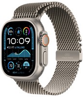 Умные часы Apple Watch Ultra 2 49 мм (2024) Titanium Case with Natural titanium Milanese loop (миланский титановый) Medium