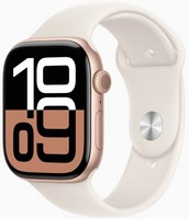 Умные часы Apple Watch Series 10 42 мм Rose Gold Aluminium Case GPS, Starlight Sport Band (Сияющая звезда)