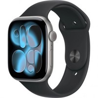 Умные часы Apple Watch Series 11 42 мм Space Grey Aluminium Case GPS, Black Sport Band (Черный)