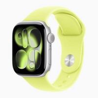Умные часы Apple Watch Series 11 42 мм Silver Aluminium Case GPS, Neon Yellow Sport Band (Желтый)