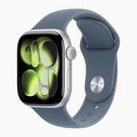 Умные часы Apple Watch Series 11 42 мм Silver Aluminium Case GPS, Anchor Blue Sport Band (Синий)