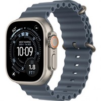 Умные часы Apple Watch Ultra 3 49 мм Natural Titanium Case, Anchor Blue Ocean Band (Синий)