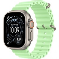 Умные часы Apple Watch Ultra 3 49 мм Natural Titanium Case, Neon Green Ocean Band (Зеленый)