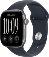 Умные часы Apple Watch Series 12 42 мм Space Grey Aluminium Case GPS, Navy Blue Sport Band (Темно-синий)