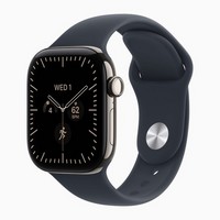 Умные часы Apple Watch Series 12 42 мм Natural Titanium Case GPS, Navy Blue Sport Band (Темно-синий)
