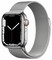 Умные часы Apple Watch Series 7 GPS + Cellular 41 мм, корпус нержавеющая сталь серебро, миланский сетчатый браслет серебристый
